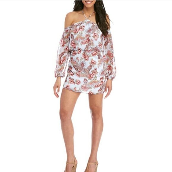 Anthropologie Dresses & Skirts - Anthropologie WAYF  halter cold shoulder mini floral dress